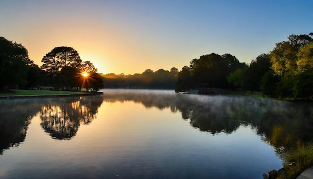 A Breathtaking Park Sunrise