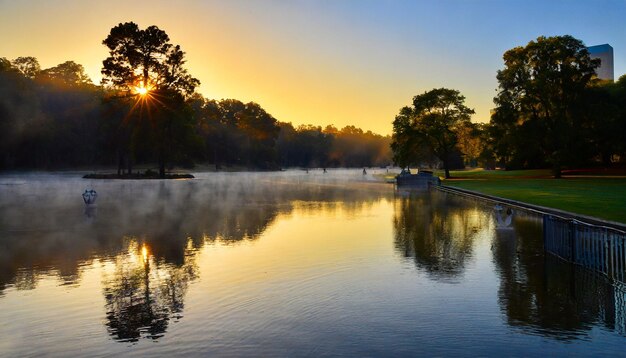 A Breathtaking Park Sunrise