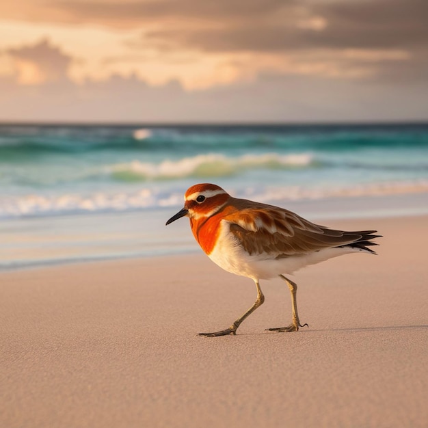 A breathtaking photograph captures a red knot bird