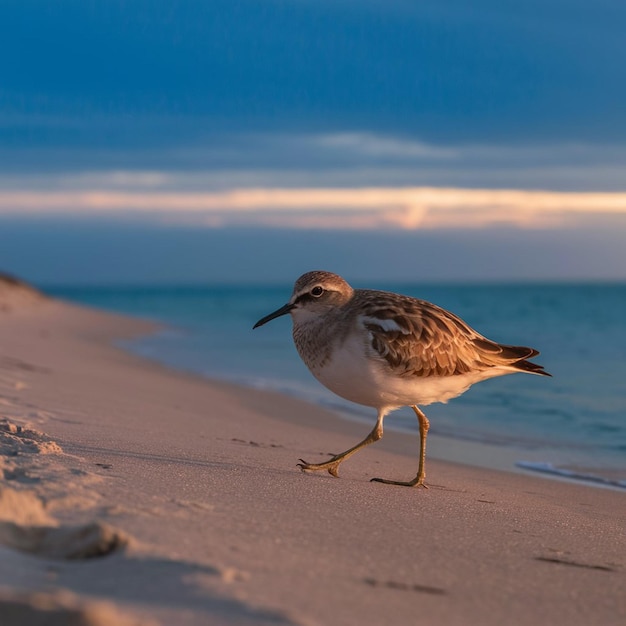 A breathtaking photograph captures a red knot bird