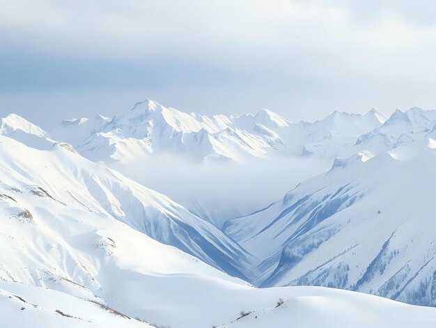 Photo breathtaking snowcapped mountain landscape