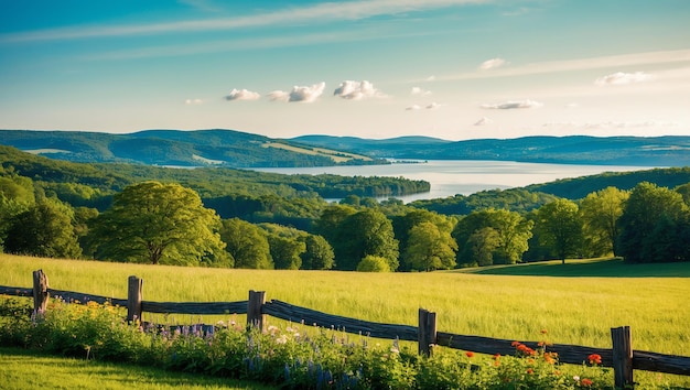 Photo breathtaking summer landscape