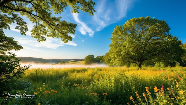 Photo breathtaking summer landscape