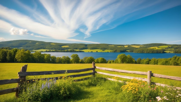 Photo breathtaking summer landscape