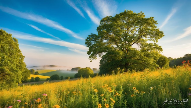 Photo breathtaking summer landscape