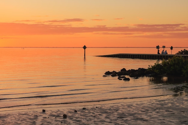 Breathtaking sunset captured at the beach