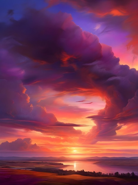 A breathtaking sunset sky