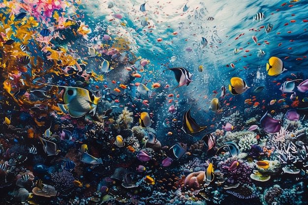 A breathtaking underwater panorama capturing the s generative ai