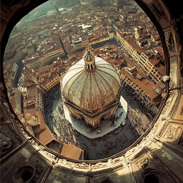 Photo the breathtaking view from the top of the florence cathedral dome