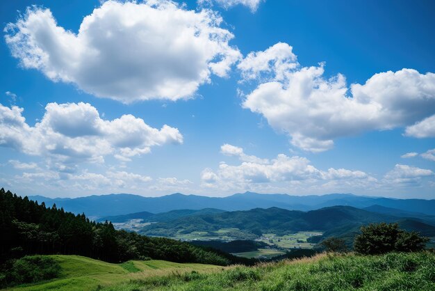 Photo breathtaking view of rolling hills under a clear blue sky