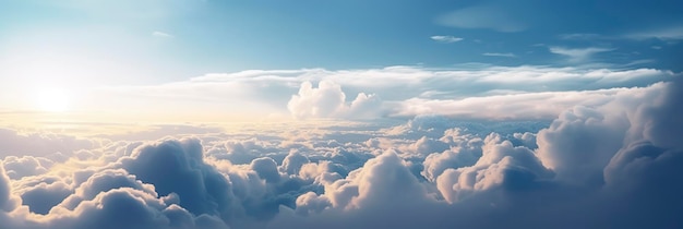 Breathtaking views of the blue sky and wispy clouds in incredible detail