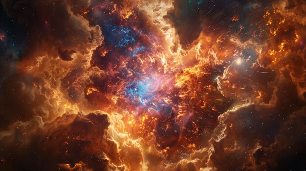 Breathtaking Visualization of Cosmic Creation in Vivid Cosmic Nebula