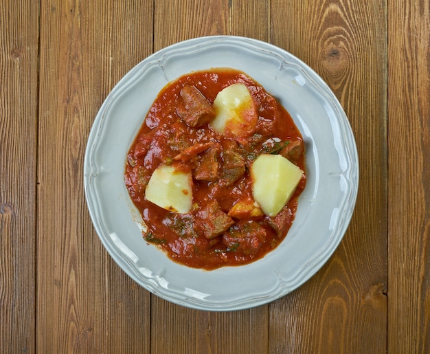 Bredie- Cape Malay mutton stew - South African lamb stew