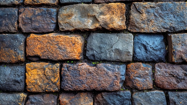 A brick background with an uneven surface as if created by time and natural influences