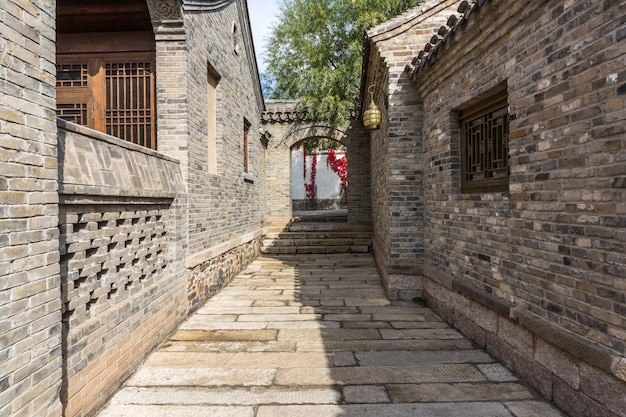 Brick houses and old buildings in Northwest China are for tourists to watch