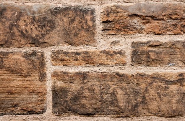 Brick stone wall background texture light brown