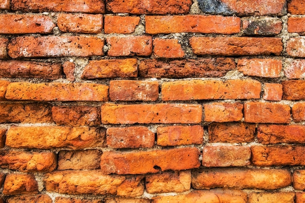 Brick wall brown orange textured