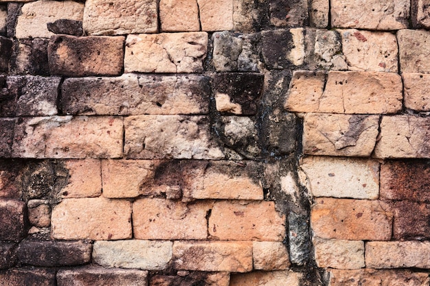 Brick wall of sandstone as background