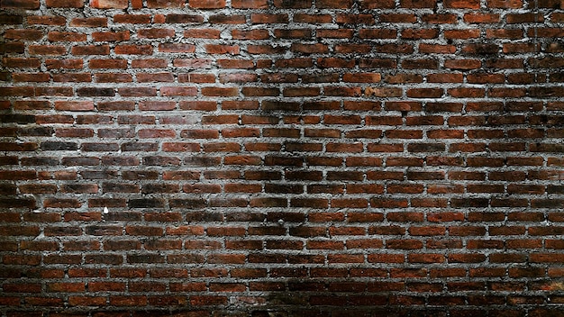 Photo brick wall vintage backgroundold brick wall decorative dark brick wall surface for background