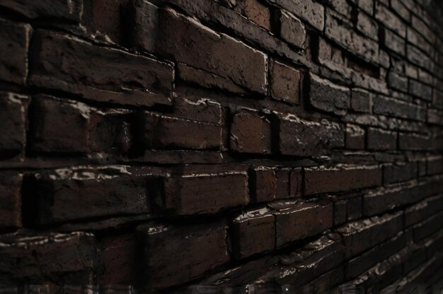 a brick wall with a dark background and a dark shadow