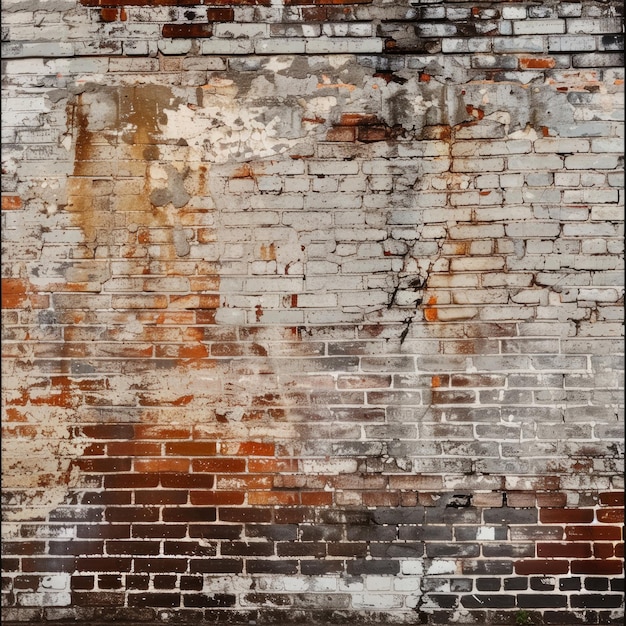 Photo a brick wall with a few bricks missing