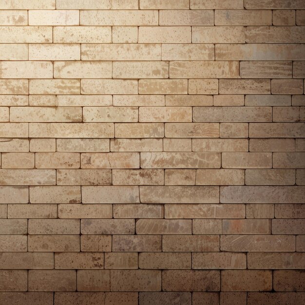 Photo a brick wall with a light yellow light on it