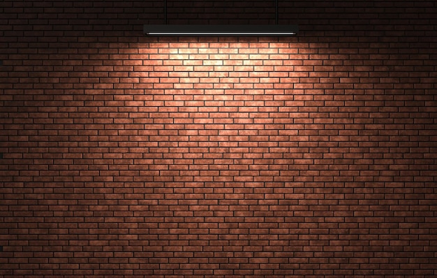 Brick wall with light