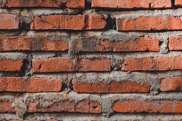 Brick wall with red brick red brick background