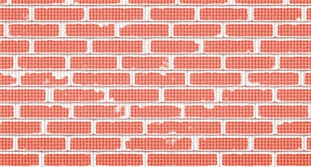 Photo a brick wall with a red square and white brick pattern