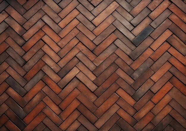 Photo a brick wall with a unique herringbone pattern