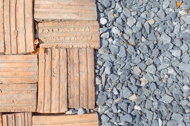 Brick with stone flooring