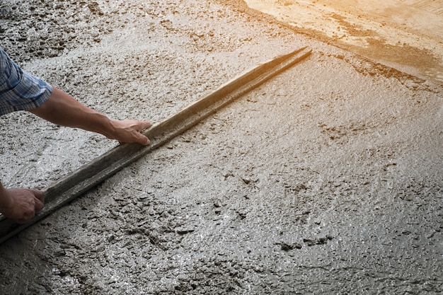 Bricklayer in construction work