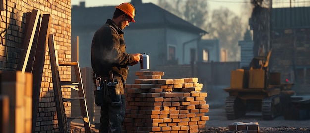 Bricklayers Morning Routine Intimate Work Preparation Scene