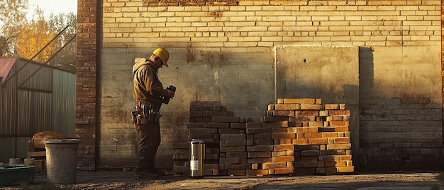 Bricklayers Morning Routine Intimate Work Preparation Scene