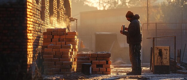 Bricklayers Morning Routine Intimate Work Preparation Scene