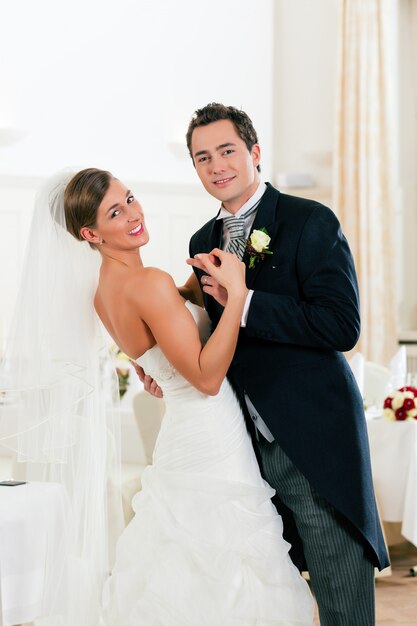 Bride and groom dancing the first dance