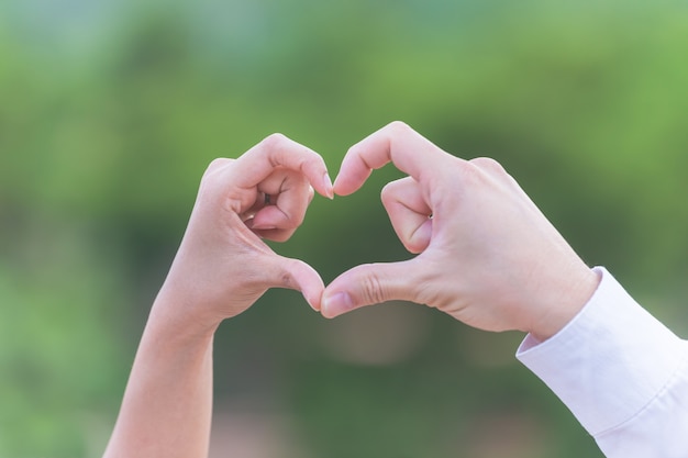 Bride and groom holding hands a symbol of love 