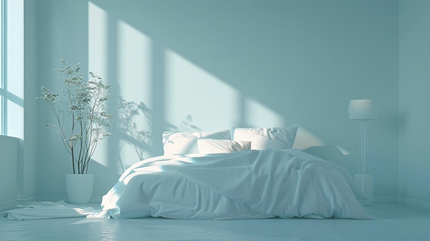 Bride and groom in a luxurious hotel bedroom dressed in formal attire relaxing