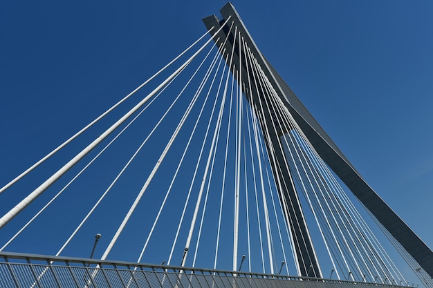 Bridge over the blue sky background