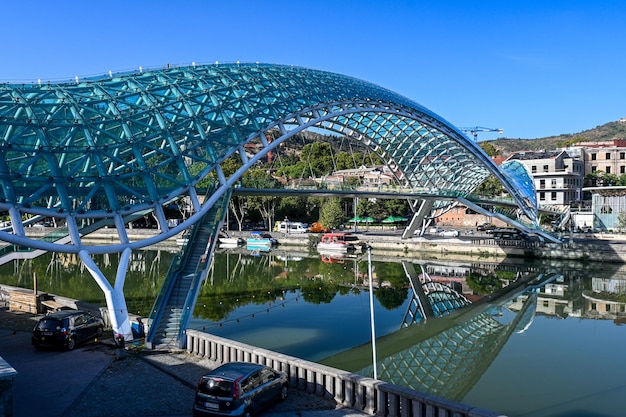 Bridge of peace in tbilisi georgia