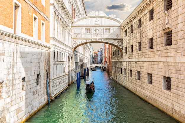 Bridge of Sighs, famous landmark of Venice, Italy.