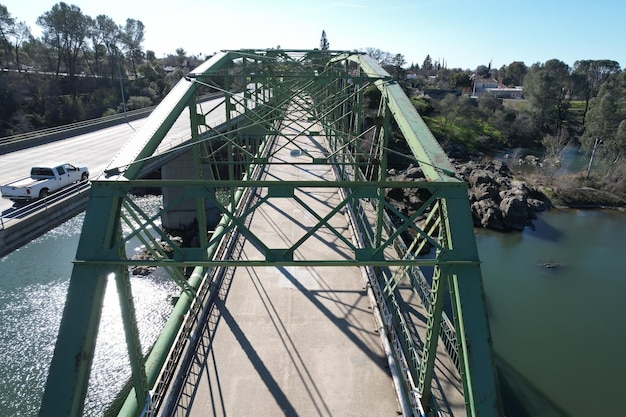 Bridge spanning feather river in Oroville California