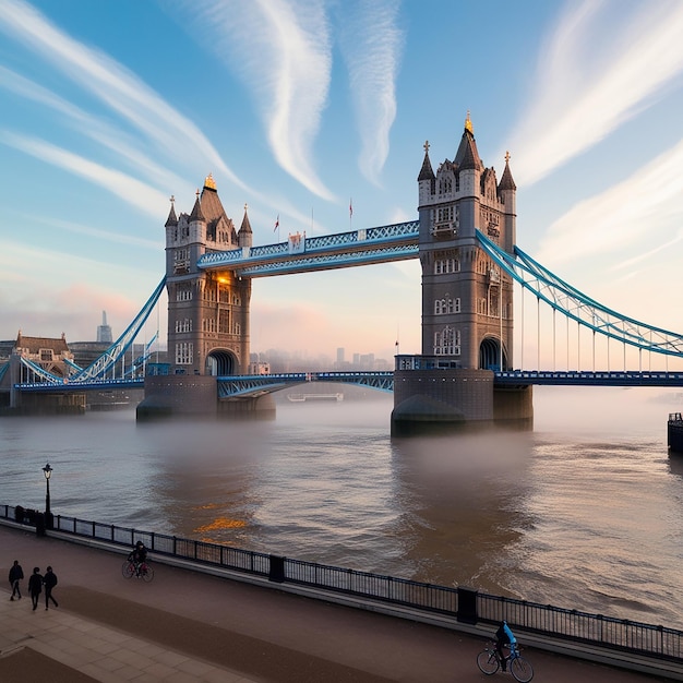 a bridge that has a bridge that says  london  on it