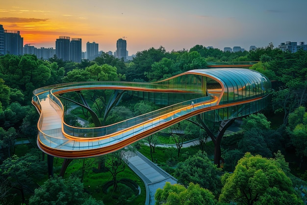 a bridge that has a train on it