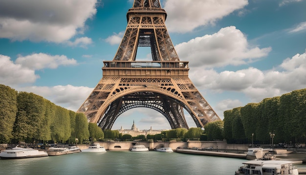 a bridge that has the word eiffel on it