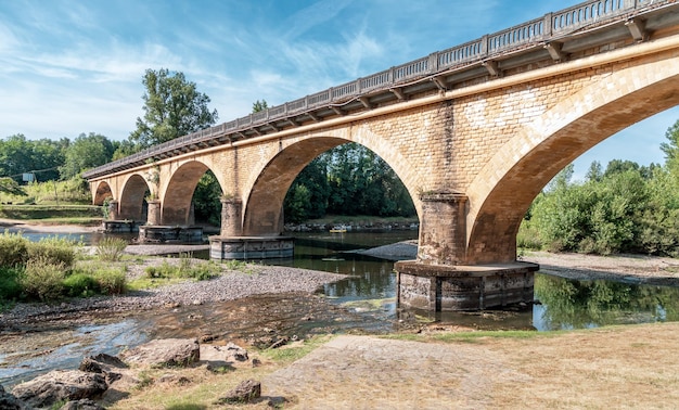 Bridge Vitrac Pont de Vitrac over the river Dordogne Aquitaine France