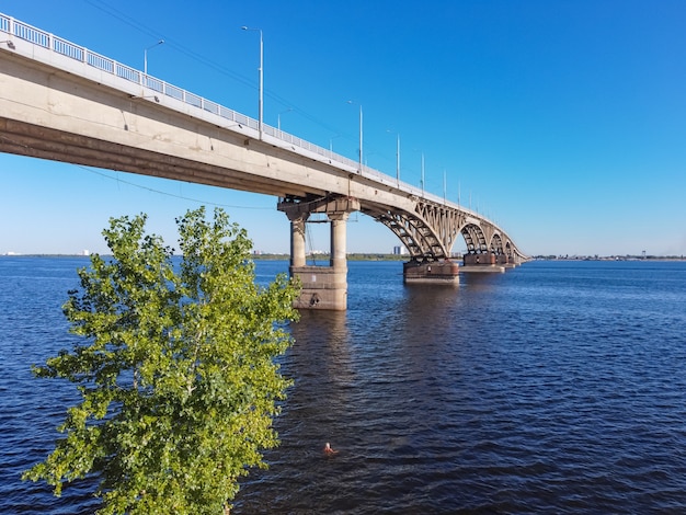 Bridge over the Volga river, Saratov bridge