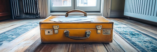 Photo briefcase containing important documents