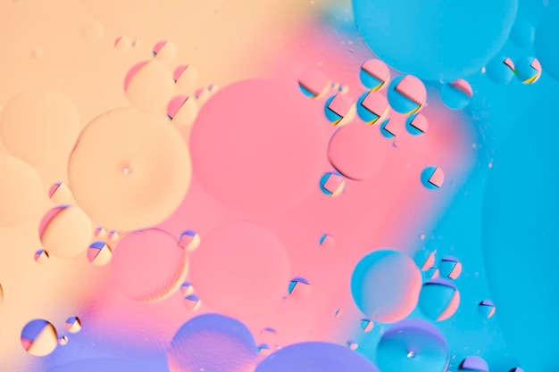 Bright abstract multicolored background with oil circles