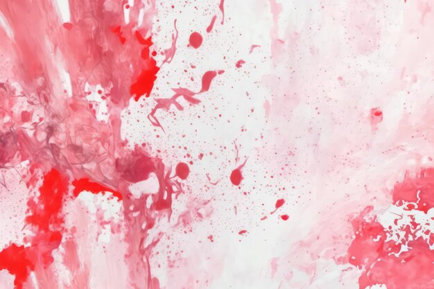 Bright abstract watercolor background. Red paint on white paper. Red and white watercolor wallpaper.